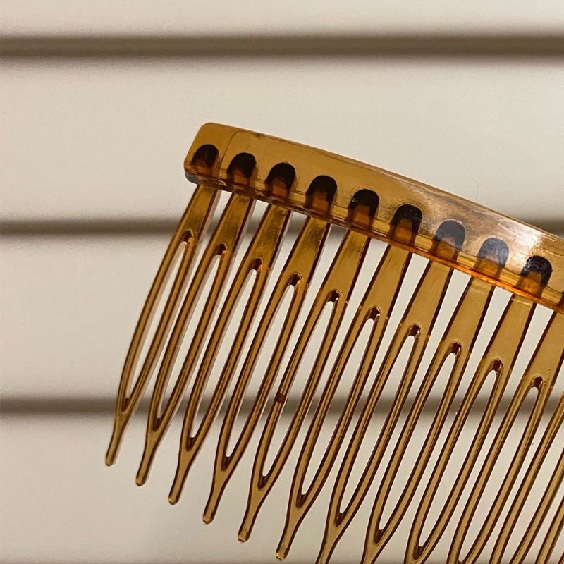 6 Pieces Hair Comb Slide Turtle Smooth Hair Comb Clear
