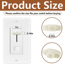moonoom 8 Pcs Dimmer Replacement Knob, White Dimmer Slide Knobs, Light Switch Button Replacement for Easier Installation Non-Universal