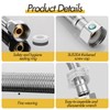 2Pcs Stainless Steel Flexi Pipes, with 2 Plastic Knobs Flexible