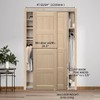 SongYung Bypass Sliding Door Hardware 48", Bypass Wardrobe Closet Door