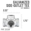 OUTLET TEE GALV FBT 1/2"
