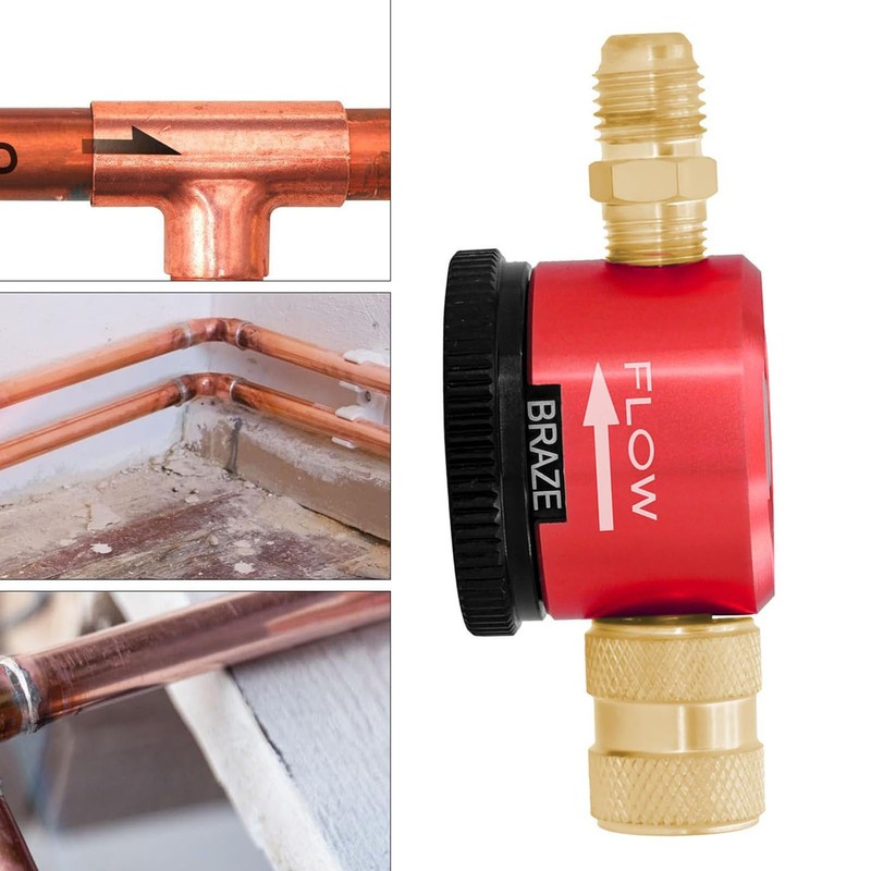 Nitrogen Purge Tool, 1/4 Inch Connector Nitrogen Gas Regulator Brazing