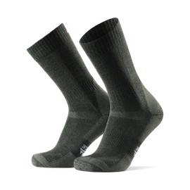 DANISH ENDURANCE Hiking Thermal Socks, Merino Wool Walking Socks, Premium Comfort Work Socks, Cushioned Blister Socks, Warm Winter Socks, for Men & Women, Unisex, Forest Green, 9-12