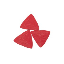 Ecopick Guitar Picks, Durable Triangle 0.80mm Medium Thickness, Color Red, 3pcs