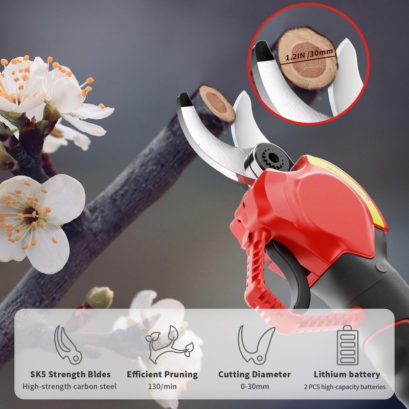Dragro 2025 Upgraded Electric Pruning Shears Professional Cordless Electric Pruning