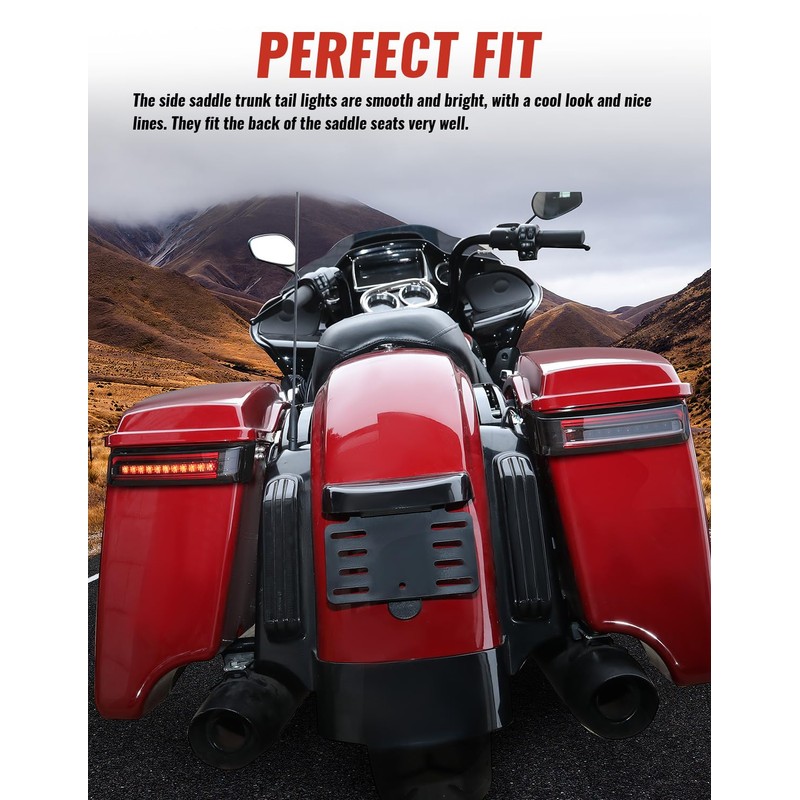 LED Saddlebag Light for Harley, 3 in1 Saddlebag Tail Light