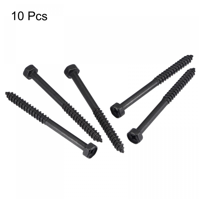 sourcing map Hex Lag Screws 5/16" x 3-1/2" Carbon Steel