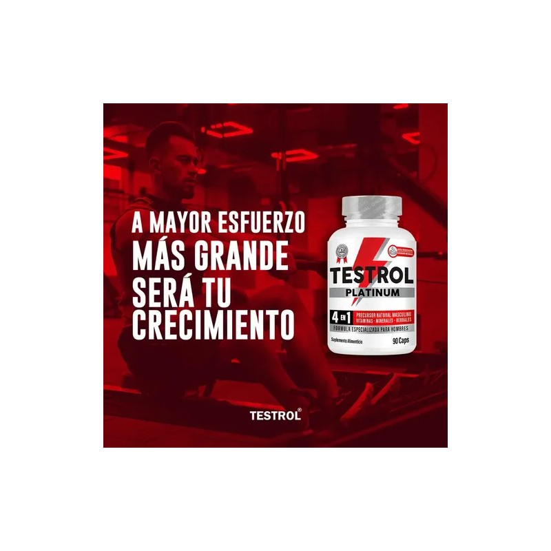 Testrol Platinum Cápsulas Potenciador Masculino Natural