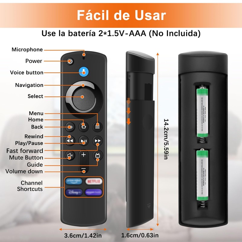 Replacement Remote Control (4 Gen), Universal Remote Control for Smart