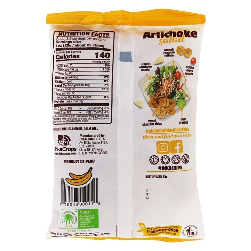 Inka Crops Sweet Plantain Chips, 3.25 oz