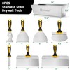 Voomey Drywall Tool Kit 8Pcs Stainless Steel Putty Knife Set