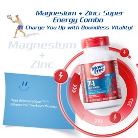 Move Free joint health 7-in-1 Glucosamine Chondroitin Plus Calcium Complex Vitamin Supplements for Men with B-Vitamins + Multi-Glucosamine 120 Pills