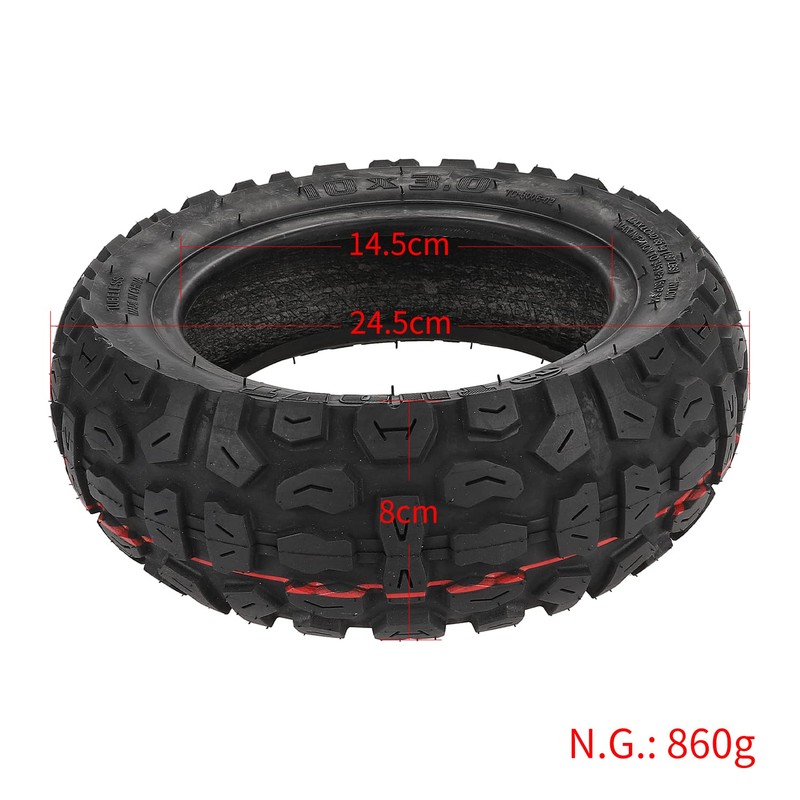 LHROPA 10 x 3 10-inch Rubber Wider & Thicker Off-road