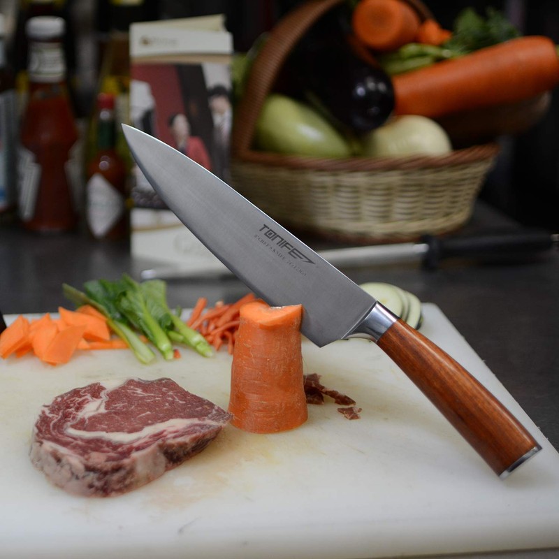 Tonife 8-Inch Chef Knife with 7Cr17MoV High Carbon Stainless Steel