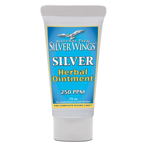Natural Path Silver Wings Silver Herbal Ointment, 0.75 Fluid Ounce - Skin Soothing Support 0.75oz