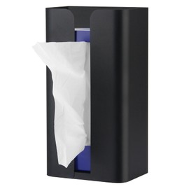 Lunhoo Magnetic Laundry Dryer Sheet Dispenser, Tissue Holder, Garbage Bag Dispenser for Fridge, Kitchen, Laundry (Black)