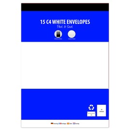 Premium Quality Office White Mailing Envelopes 80 GSM Peel & Seal Wallet Envelopes Peal & Seal Envelopes for Posting mailing Home Office and Ecommerce Etc (15, C4)