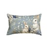 Easter Bunny Blue Throw Pillow Cover, 12 x 20 Inch