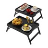 Youpehom Bed Tray Table with Folding Legs,Bamboo Breakfast in Bed