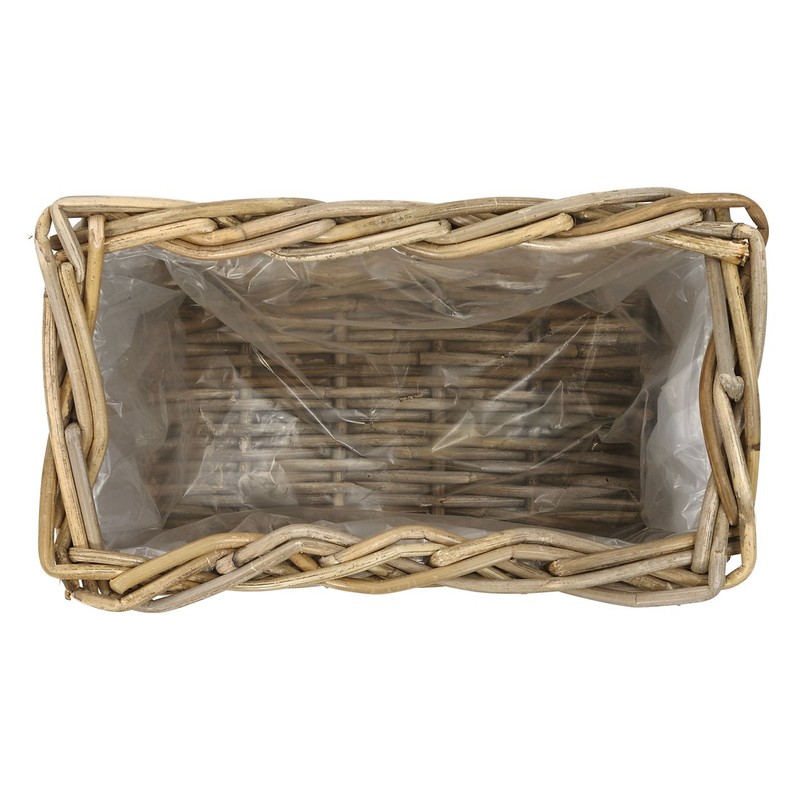 Dehner Rattan Planter, Approx. 30 x 15 x 15 cm,