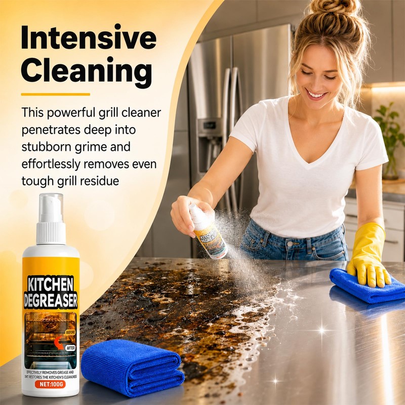 ForgeVibe 2Pcs Spray Grill Cleaner,Kitchen Degreaser Spray,Powerful Degreaser,Degreasing Spray Grill