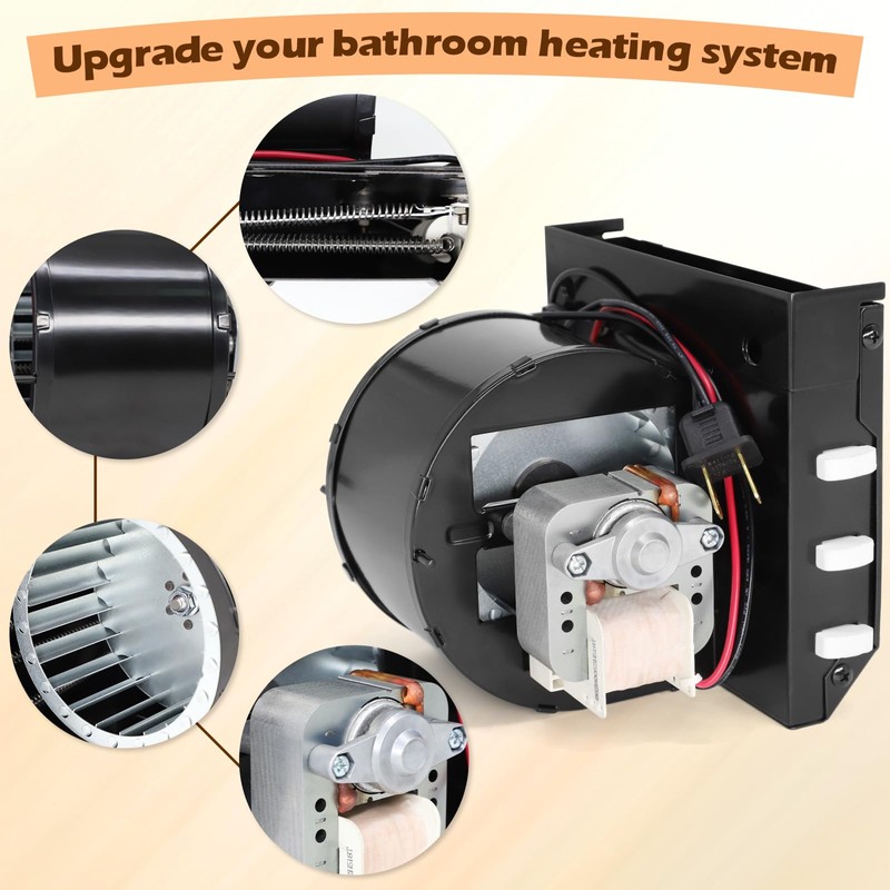 S97017063 Heater Motor Assembly Compatible with Broan Nutone 655, 655F,