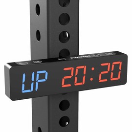 Synergee Magnetic Gym Timer Clock – Powerful Built-in Magnet, 30-Hour Battery Life, LED Display, Stopwatch, Tabata, EMOM & Interval Timer for Home Gym, Garage, or School Workouts