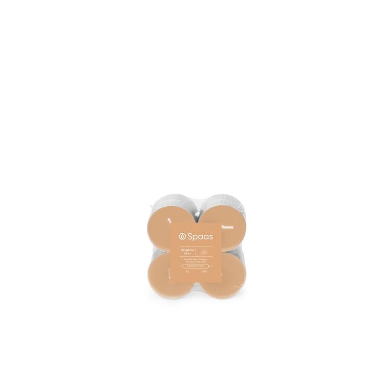 Spaas Maxi Scented Tealights flatpack x8 10h, Delightful Dawn, Terracotta