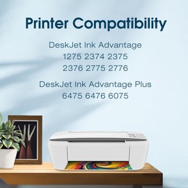 667XL Ink Cartridge Replacement for HP Ink 667XL Ink Cartridges Black and Color for DeskJet Ink Advantage DeskJet 1275 2374 2375 2376 2775 2776 6075 6475 6476 Printer (1 Black, 1 Color)