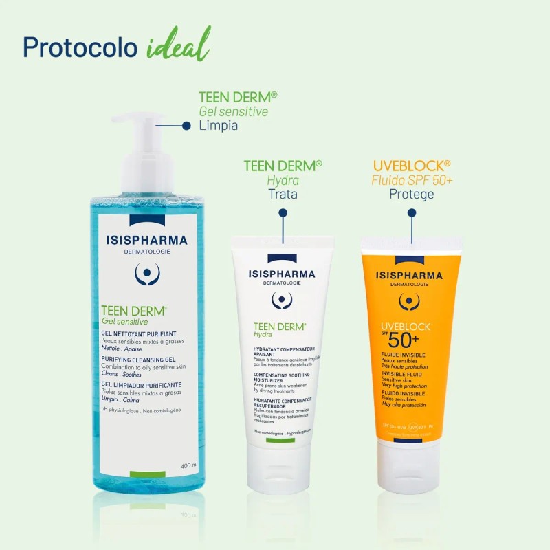 Isispharma Teen Derm Hydra 40ml Textura Ligera Acne 40ml