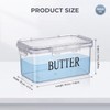 Butter Dish with Lid, PET Butter Keeper with Snap Locks,