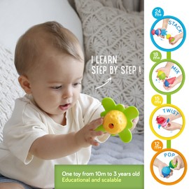 Lalaboom BL100 Baby Toy, Laraboom Beads, 12 Pieces, Genuine Product