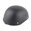 Motorcycle Low Profile Half Face Helmet Skull Cap Matte Black