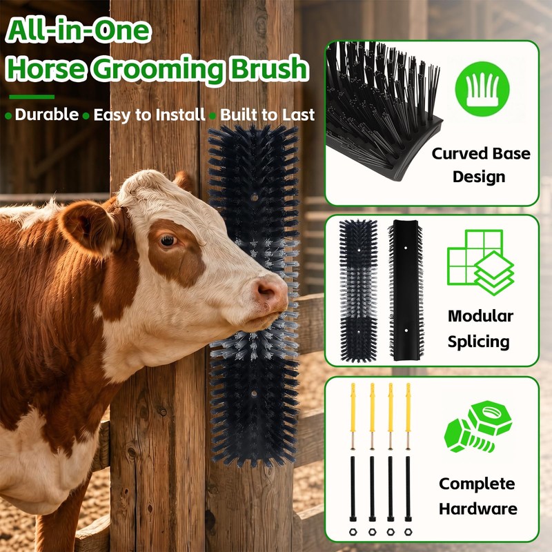 Livestock Scratch Brush for Cattle, Horses, Goats, Cow, Durable Scratching