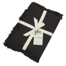 Accent Home - Camino de mesa de lino y algodón de 13 x 60 pulgadas, suave, duradero y de mezcla natural, estilo rústico de granja para mesa de comedor, bodas, despedidas de Gracias, Navidad y uso