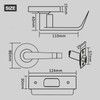 HISAFE Passage Commercial Door Locks Heavy Duty Grade 2 Lever,