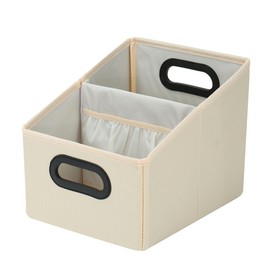 AOKJOY Car Seat Organizer Collapsible Passenger Seat Organizer Car Caddy Organizer Backseat Car Storage Organizer Front Seat for Kids beige