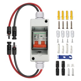 SHHEMU DC500V Solar Disconnect Switch IP65 Waterproof Outdoor Solar Breaker with Din Rail Enclosure MCB 2P Small Circuit Combiner Box with Wall Mounting Brackets