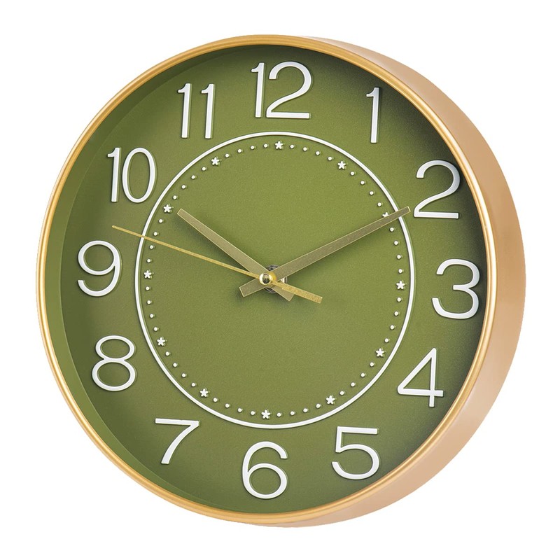 HZDHCLH 25 cm Modern Quartz Silent Wall Clock Arabic Numeral