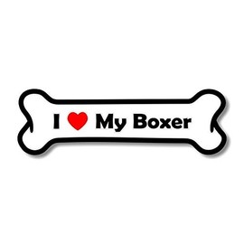 Decal Vinyl Sticker I Love My Boxer Durable for Bumpers, Windows, Laptops, Water Bottles, Lockers (3" x 1")