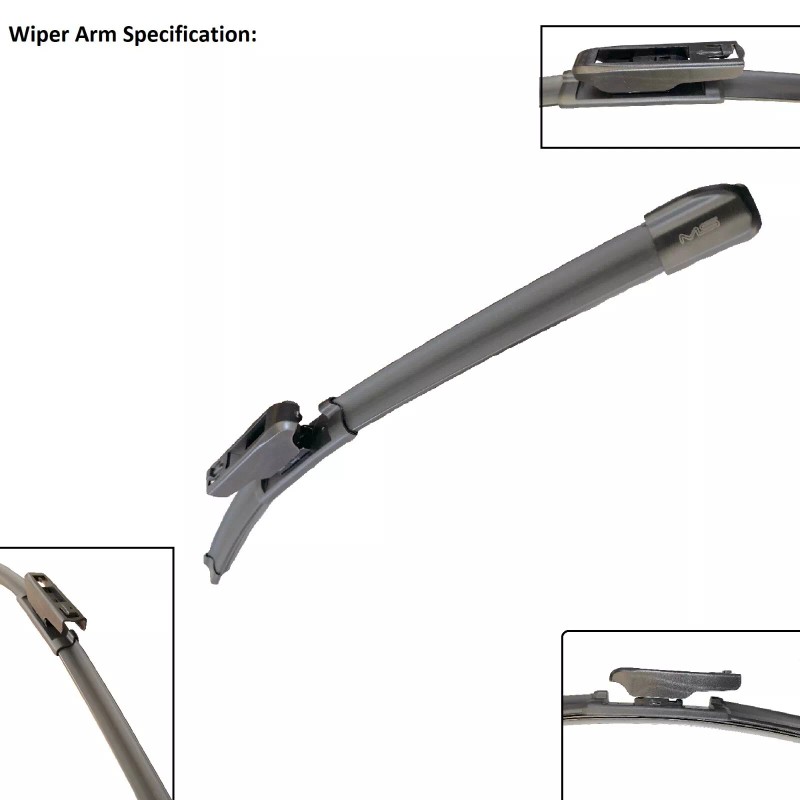 2MPLASTIC Front Windshield Wiper Blade For Smart FORTWO MKIII 2016-2018