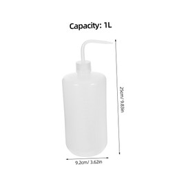 KICHOUSE Succulent Watering Bottle Curved Mouth Plastic Squeeze Bottle with Measurement Marks for Lab Tattoo and Plant Irrigation for Rinsing Tools and Care