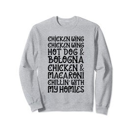Chicken Wing Chicken Wing Hot Dog and Bologna Shirt Funny Sweatshirt