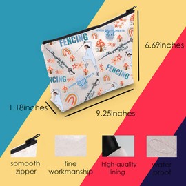 Fencing Player Gift Fencing Mom Gift Fencing Cosmetic Bag Fencing Lover Gift Fencer Coach Gift (Fear-g-Fence Bag)