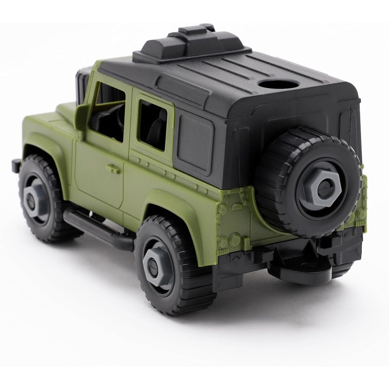 Toyland® 17cm (7") Green DIY Farm Jeep with Multifunctional Screwdriver