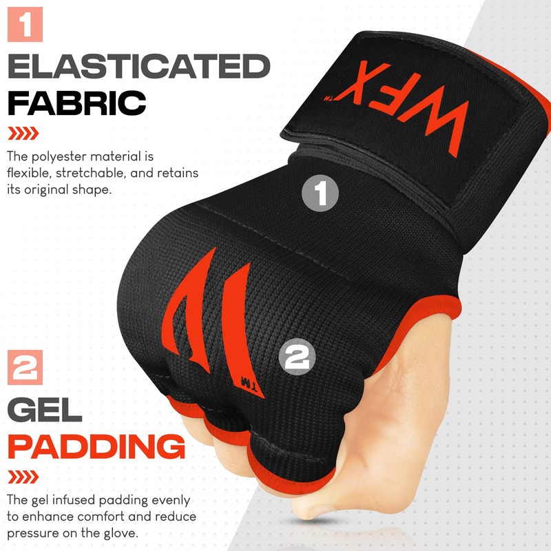 Boxing Hand Wraps Punch Bag Men Women Gel Inner Gloves