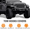 CZC AUTO Bumper Front Tow Hook Covers Fit for 2007-2025+Jeep