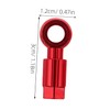 Kisangel 2pcs Hydraulic Quick Couplings Red Quick Connect Hose Fittings