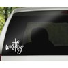 Worthy Decal | Worthy Cross Vinyl Sticker | Christian Religious