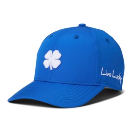 Black Clover Women's Standard Hollywood 31 Adjustable Hat, Royal Blue Hat/3D White Clover